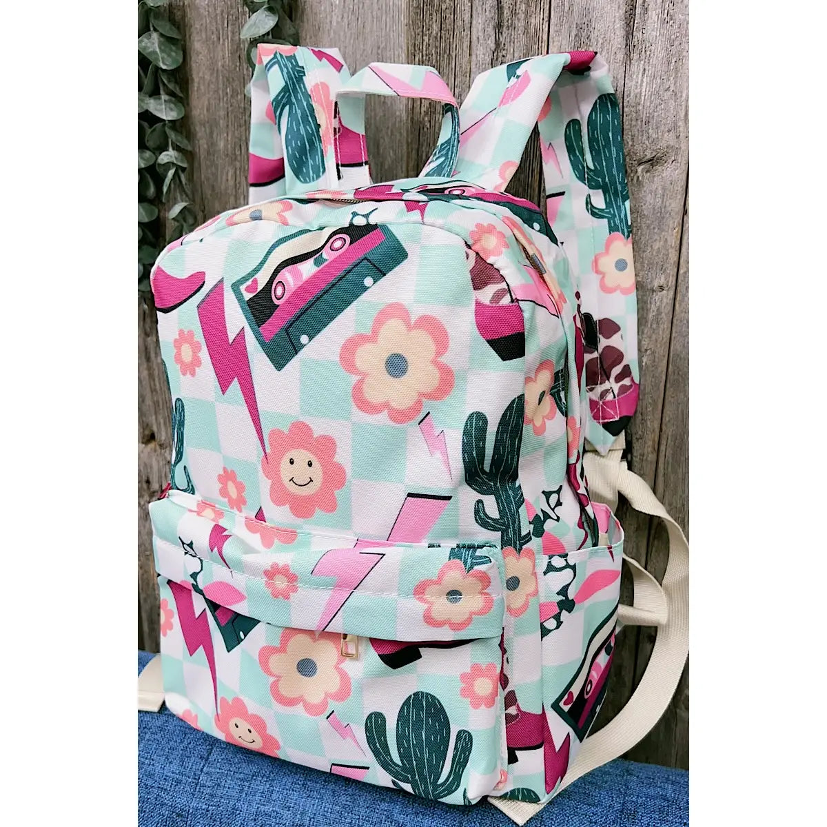 FLOWER BACKPACK W/FRONT POCKET