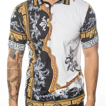 Gold Print Fashion Shirt